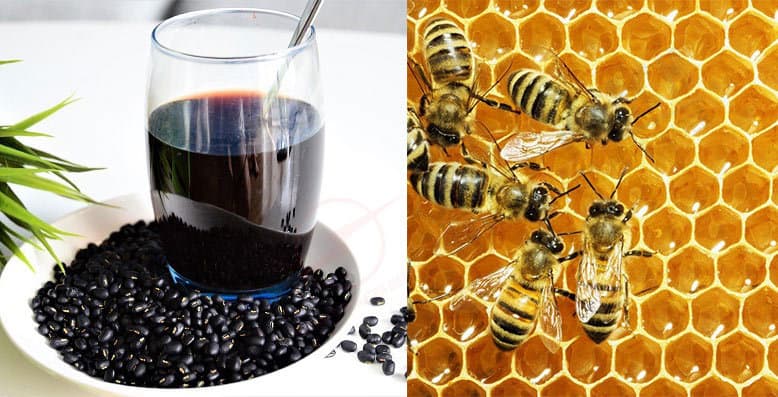 Nước đậu đen rang với mật ong