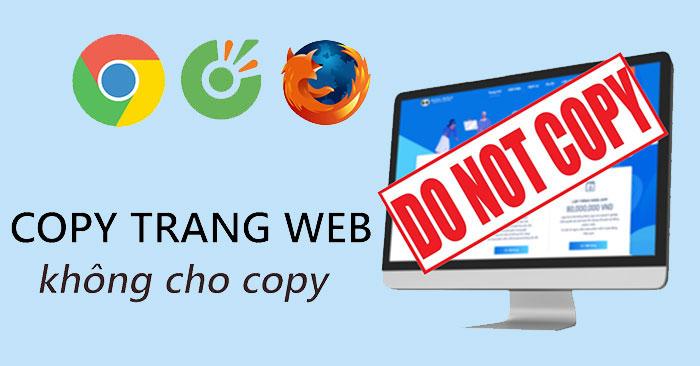 cách copy văn bản trên web