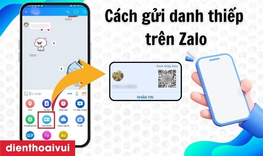 cách gửi danh thiếp zalo