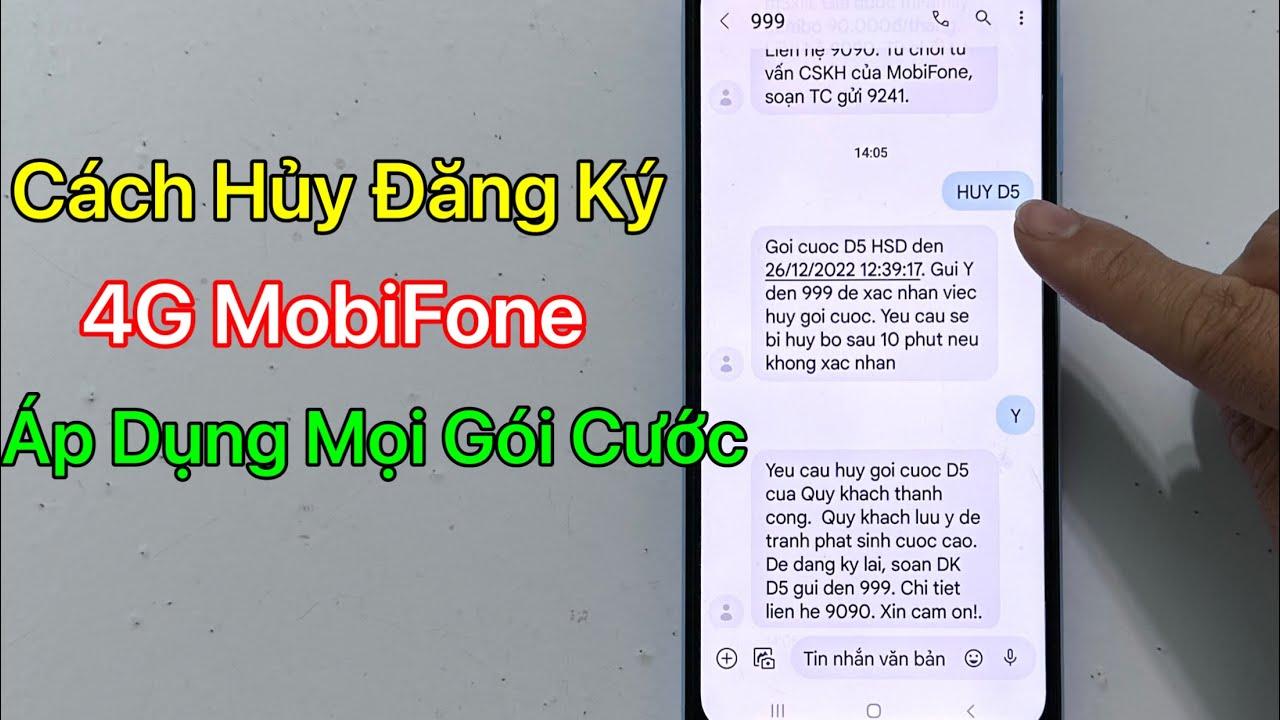 cách hủy gói 5k mobifone