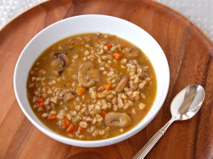 calories in mushroom barley soup