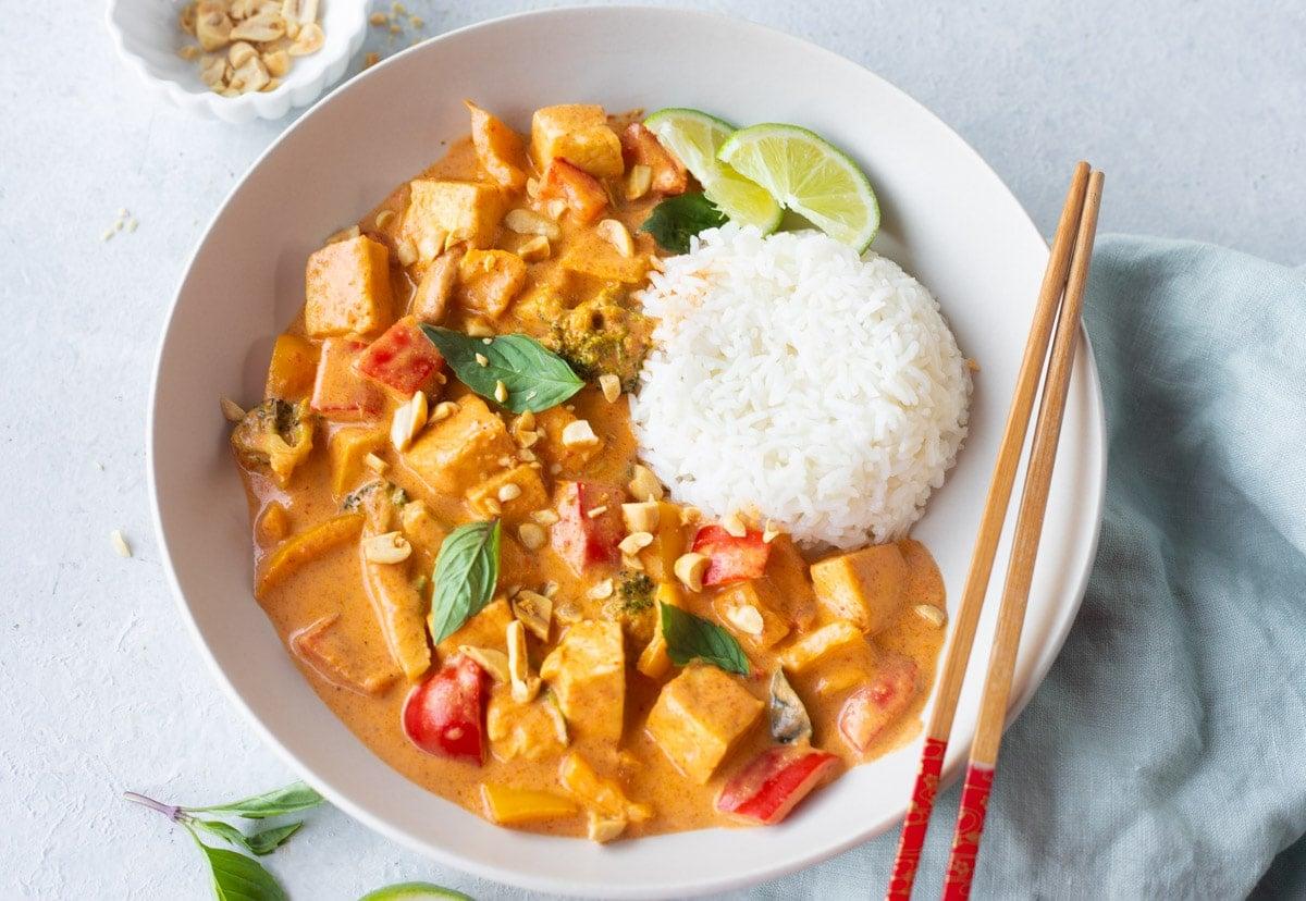 calories in panang curry with tofu