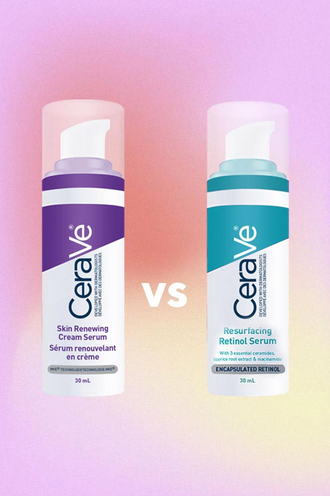 cerave anti aging retinol serum vs resurfacing