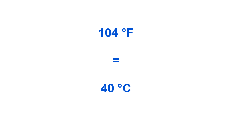 convert 104 f to celsius