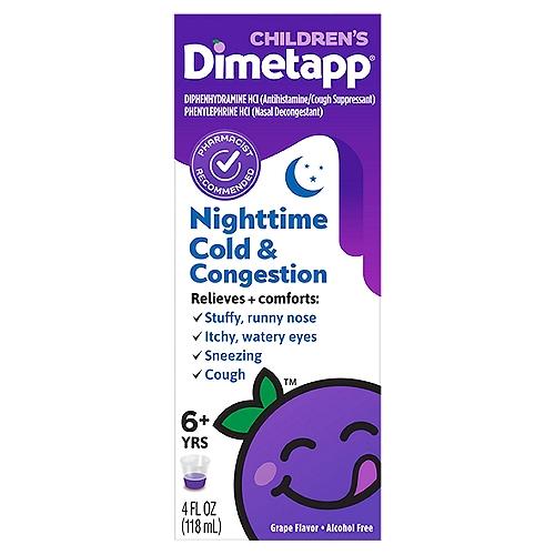 dimetapp children's dosage by weight