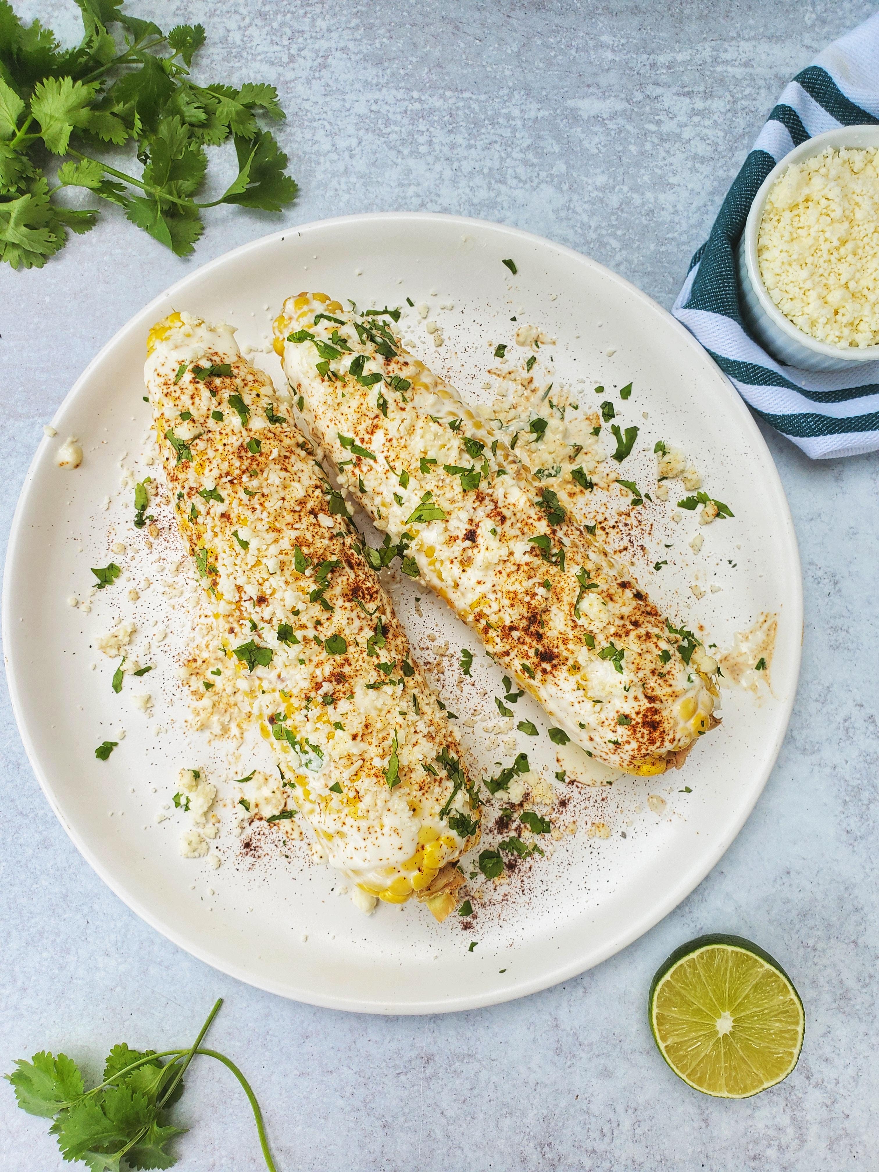 elote with mayo and cheese calories