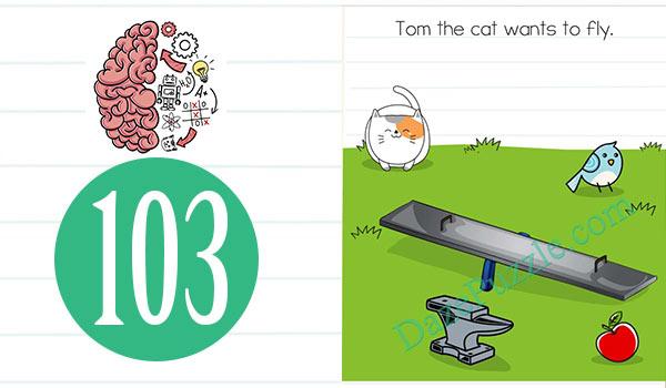 how to complete level 103 on brain test