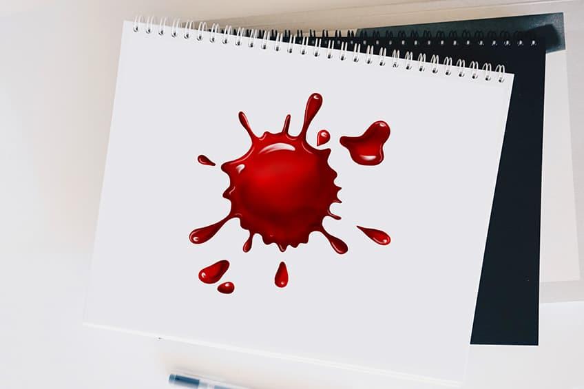 how to draw blood digital art