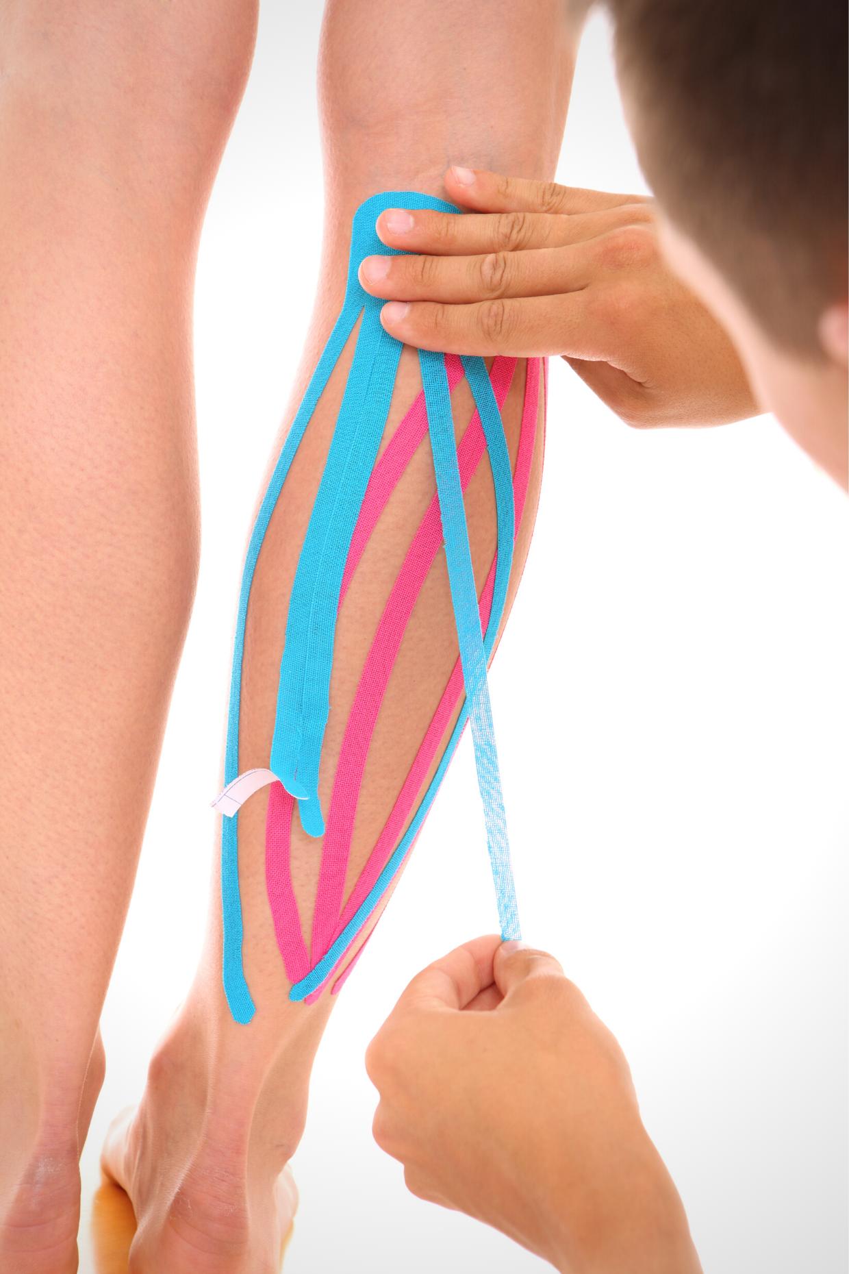 how to tape a strained calf