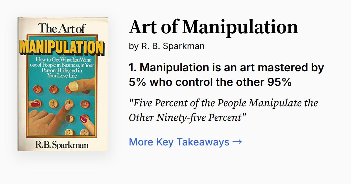 the art of manipulation rb sparkman